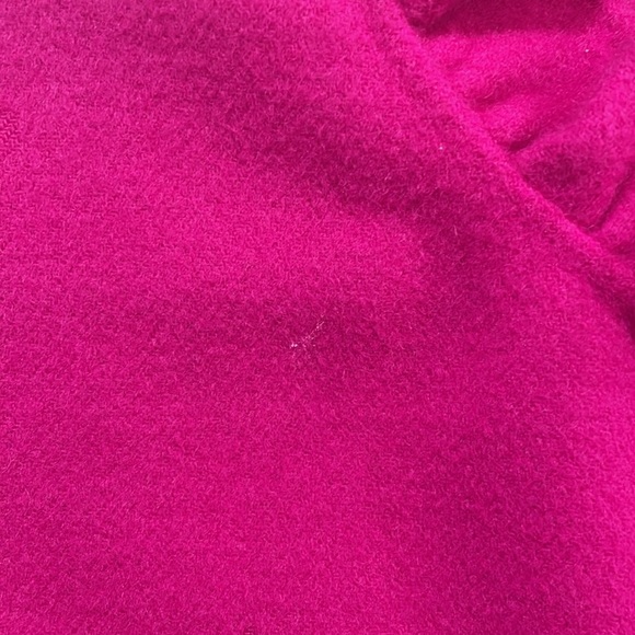 Talbots pink ruffle collar button blazer light wool jacket size 12 petite - Picture 5 of 16